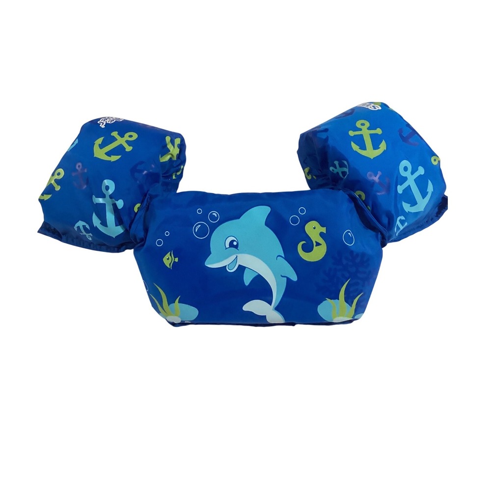 Stearns Puddle Jumper Kids Life Jacket Blue Dolphin Anchor 30-50 lbs 2000035224